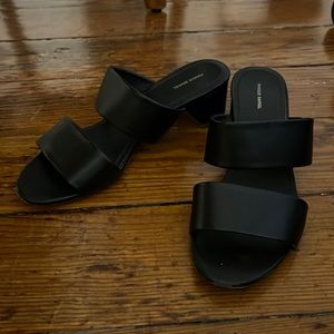 Mansur Gavriel Black Leather Sandals
